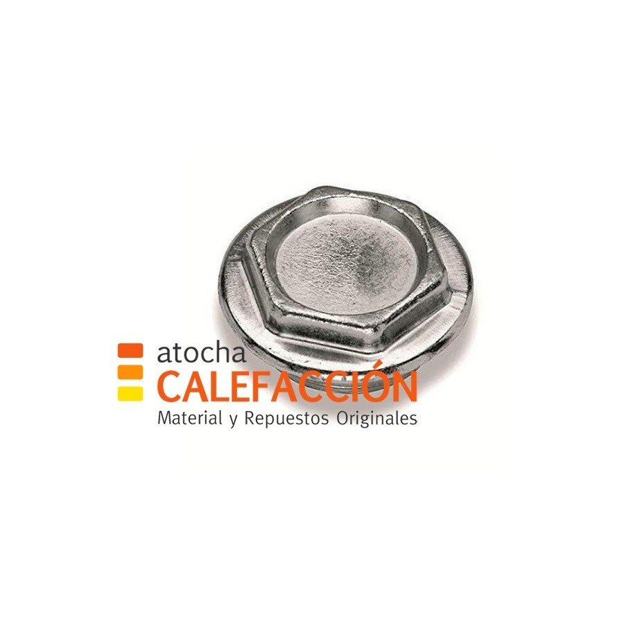 TAPON PARA RADIADORES DE CHAPA O HIERRO FUNDIDO DE 1"1/4 REDUCIDOS  A 3/8",1/2" Y 3/4", PARA PURGADOR DE 1/8 O CIEGOS.