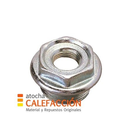 TAPON PARA RADIADORES DE CHAPA O HIERRO FUNDIDO DE 1"1/4 REDUCIDOS  A 3/8",1/2" Y 3/4", PARA PURGADOR DE 1/8 O CIEGOS.